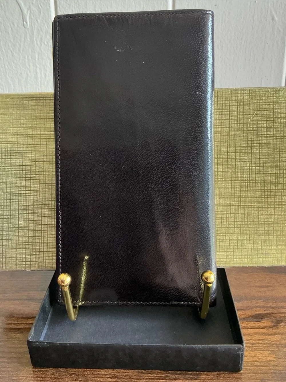 A HTF Rare Vintage Dark Brown Calfskin Leather Christian Dior Soft Travel Wallet